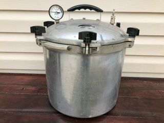 All American Pressure Canner Cooker 921 Heavy Aluminum 21 - 1/2 Qt Vintage