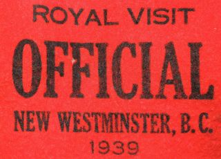OBSOLETE NWMP RNWMP Mounted Police 1939 Royal Visit Armband Westminster WW2 2