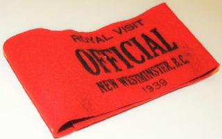 OBSOLETE NWMP RNWMP Mounted Police 1939 Royal Visit Armband Westminster WW2 3