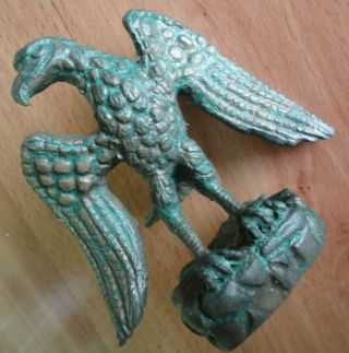 Scarce Ancient Roman Military Legionary Bronze Figurine Statue Eagle 69 - 79 Ad