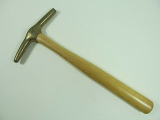 Vintage G.  W.  Mount Magnetic Tipped Brass Tack Hammer