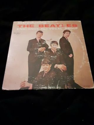 The Beatles " Introducing The Beatles " Vee - Jay Record Lp Vinyl