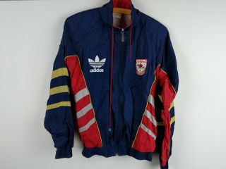 Vintage Adidas Arsenal Footballshirt 1990 - 92 Training Jacket Soccer Top Gunners