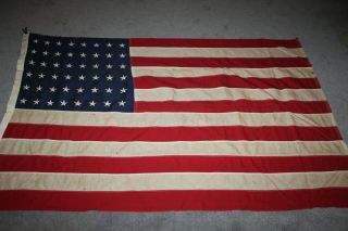 Ww2 U.  S.  National 48 Star Sewn Cotton Flag,  4 