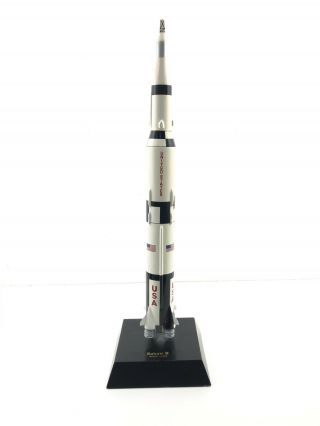 Nasa Saturn V Rocket Model: Mahogney,  1/200 Scale W/ Base - Rare