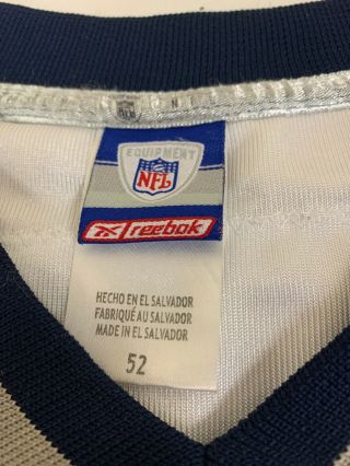 Vintage England Patriots 24 Ty Law NFL Authentic Reebok Jersey Size 52 3