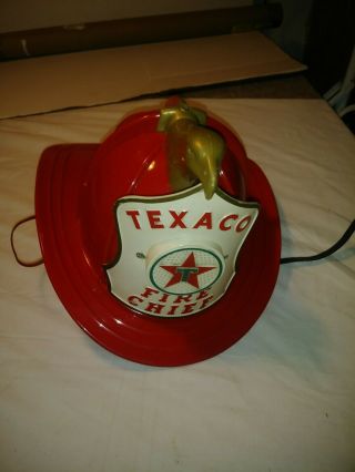 Vintage Texaco Fire Chief Hat With Speaker