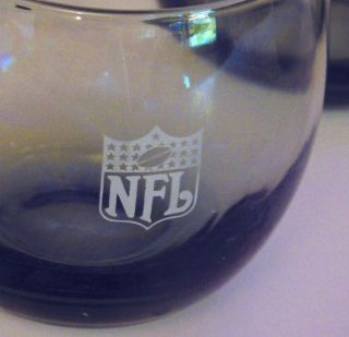Set of SIX Vintage NFL Green Bay Packers Smoke Glass Hi Ball glasses,  NFL Baware 3