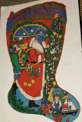 Vintage 1995 Avon Santa Claus Christmas Huge Stocking Boots Large 27 " X 16 " Rare