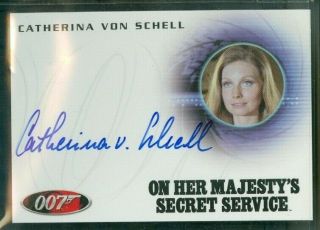 James Bond Mission Logs (a179) Catherina Von Schell As Nancy Autograph Card
