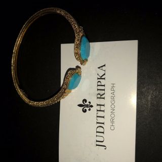 Judith Ripka Gold Bracelet 925 Sterling Silver With Turquoise