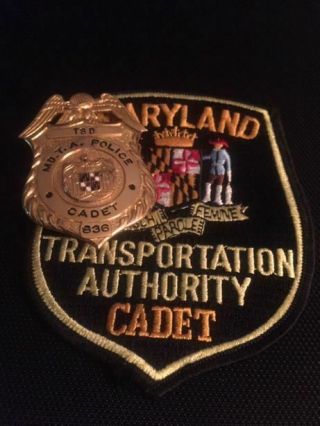 Maryland Transportation Authority Police Cadet Badge And Patch