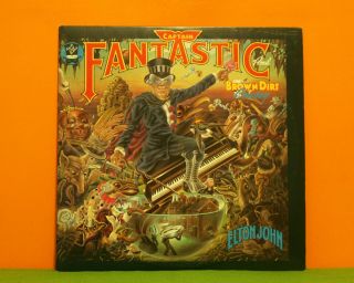 Elton John - Captain Fantastic - Mca 1975 With Books & Poster Ex Vinyl Lp Record