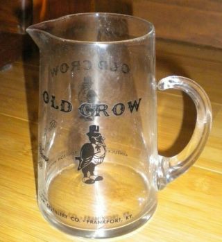 Old Crow Whiskey Lighted Sign,  Pitcher & Sign Vintage 3