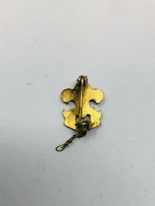 WWI period Boy Scouts White enameled lapel pin - 2