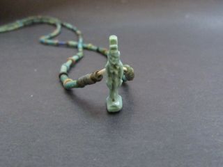 Nile Ancient Egyptian Isis Amulet Mummy Bead Necklace Ca 600 Bc