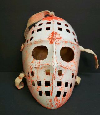 Vintage Cooper Hockey Goalie Face Mask Fiberglass Jason Friday 13th Horrific