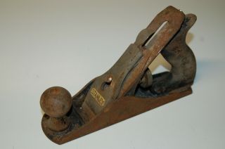 Vintage Stanley Rule & Level Co.  3 Wood Hand Plane 9 3/8 " X 2 1/4 " R.  2