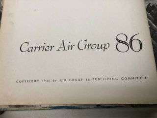 WW2 Carrier Air Group 86 Bomb Squadron Cruise Book World War 2 Aircraft Carrier 3