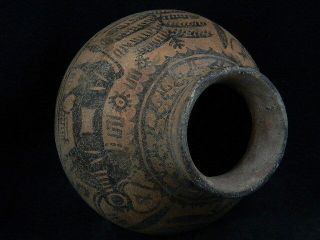 Ancient Large Size Teracotta Painted Pot With Bulls Indus Valley 2500 Bc Pt425