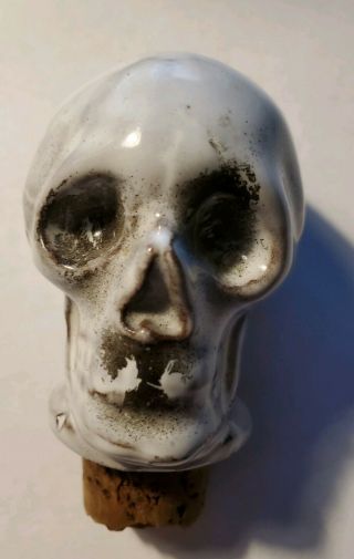 Vintage Skull Stopper For Decanter / Bottle