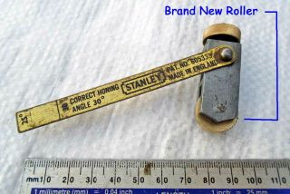 Vintage Stanley Uk Alloy & Brass Plane Iron Honing Guide Sharpening Vgc Old Tool