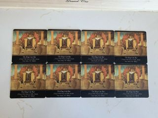 Set Of 8 Coasters From The Iconic King Cole Bar St Regis Hotel Nyc York Rare
