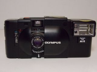 Olympus XA A11 Vintage Electronic Flash 35mm Film Camera W/ Case 3