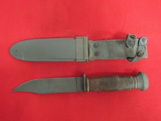 Wwii Us Navy Mark 1 Combat Knife With Sheath Ph - 35 Made By Pal
