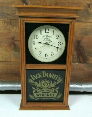 Jack Daniels Old Time No.  7 Tennessee Whiskey Oak Wall Clock Vintage S2