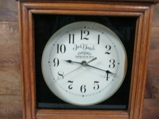 JACK DANIELS OLD TIME NO.  7 TENNESSEE WHISKEY OAK WALL CLOCK VINTAGE S2 3