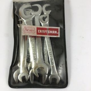Vintage Sears Craftsman 8 - Piece Open End Ignition Wrench Set No.  4306 Made In Usa