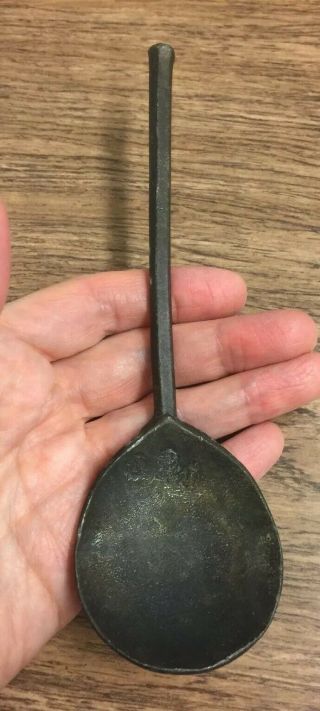 17th Century.  Pewter Slip Top Spoon With Maker’s And Owner’s Initials - Scarce.