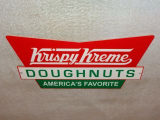 Vintage Krispy Kreme Doughnuts 12 " Baked Metal Restaurant Gasoline Oil Food Sign