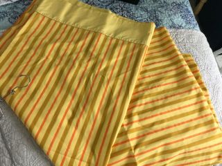 Vintage Penn - Prest Penneys Double Bed Flat Sheet 1970s Orange And Gold