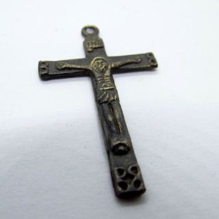 Old Ancient Artifact Bronze Double Sides Cross