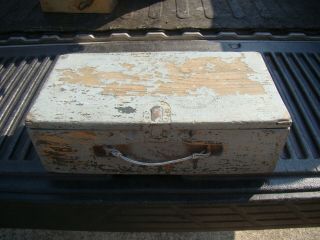 Small Antique Vintage Old Wooden Tool Box 16 X 9 X 6