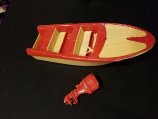 Vintage Tonka Toys Plastic Clipper Boat And Motor