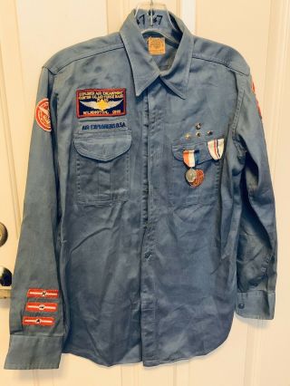 Bsa Boy Scouts Air Explorers Uniform Shirt Patches Air Ace Ribbon Pins