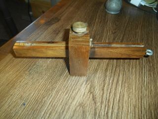 Crown Tools Wood & Brass Scribe Square Made Sheffield England Woodworking Look