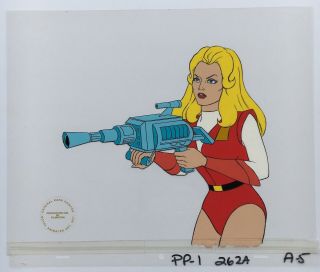 Adora Shooting Stamped Orig.  Hand Painted Animation Production Cel She - Ra Motu