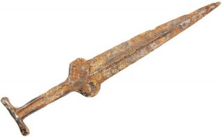 Rare Ancient Authentic Viking Scythian Sarmatian Iron Battle Sword Akinak 2 - 1 ВС 2