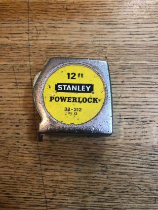 Vintage 12 Ft Stanley 33 - 212 Powerlock Tape Measurer