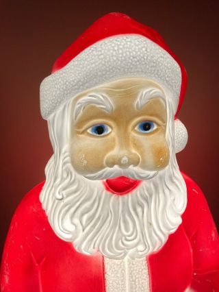 Vintage 39” Union Products Santa Claus Christmas Blowmold Plastic Outdoor 2