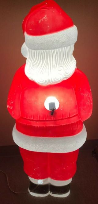 Vintage 39” Union Products Santa Claus Christmas Blowmold Plastic Outdoor 3