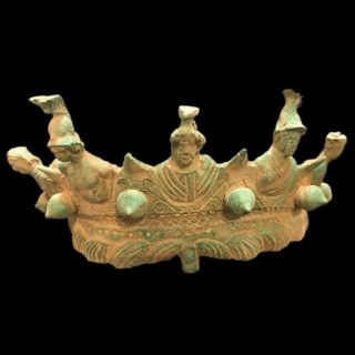 Roman Ancient Bronze Helmet/crown - 200 - 400 Ad (5)