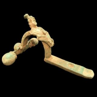 Roman Ancient Bronze Crossbow Brooch - 200 - 400 Ad (1) Large