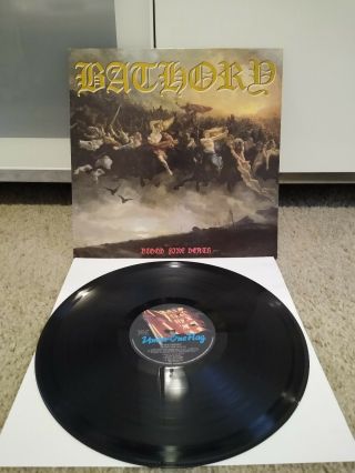 1988 Uof Bathory Blood Fire Death Vinyl Record Lp,  Vg To Vg,
