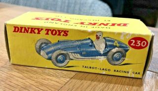 Dinky Toys - 1:43 Scale Nº230 - Talbot - Lago,  Racing Car - Empty Box