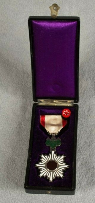 Wwii Japan 6th Class Order The Rising Sun Medal Badge Ww2 Japanese Award Cased